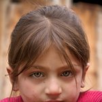 Kalashi girl in Bomborit, Kalash